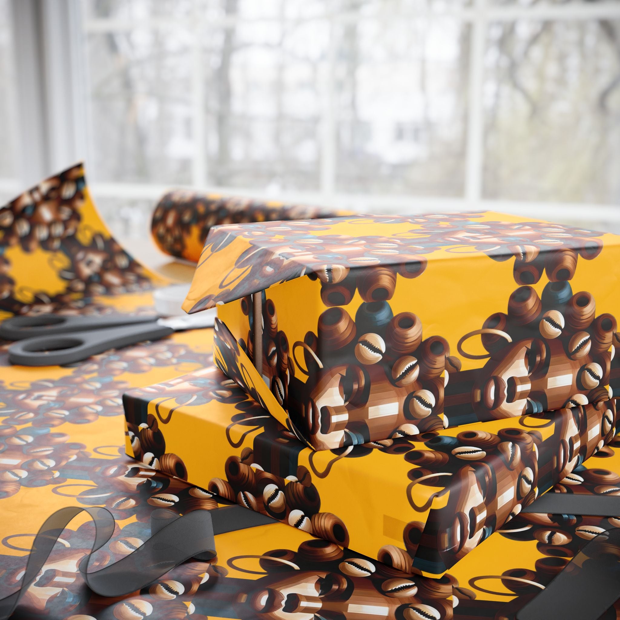 'Dollie' Yellow Wrapping Paper Roll