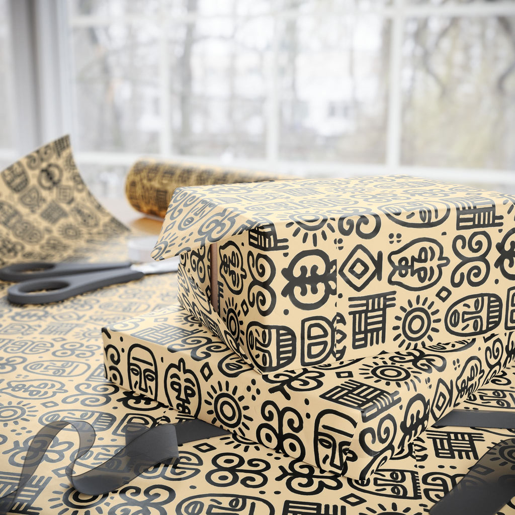 Adrinka Tan Wrapping Paper symbols