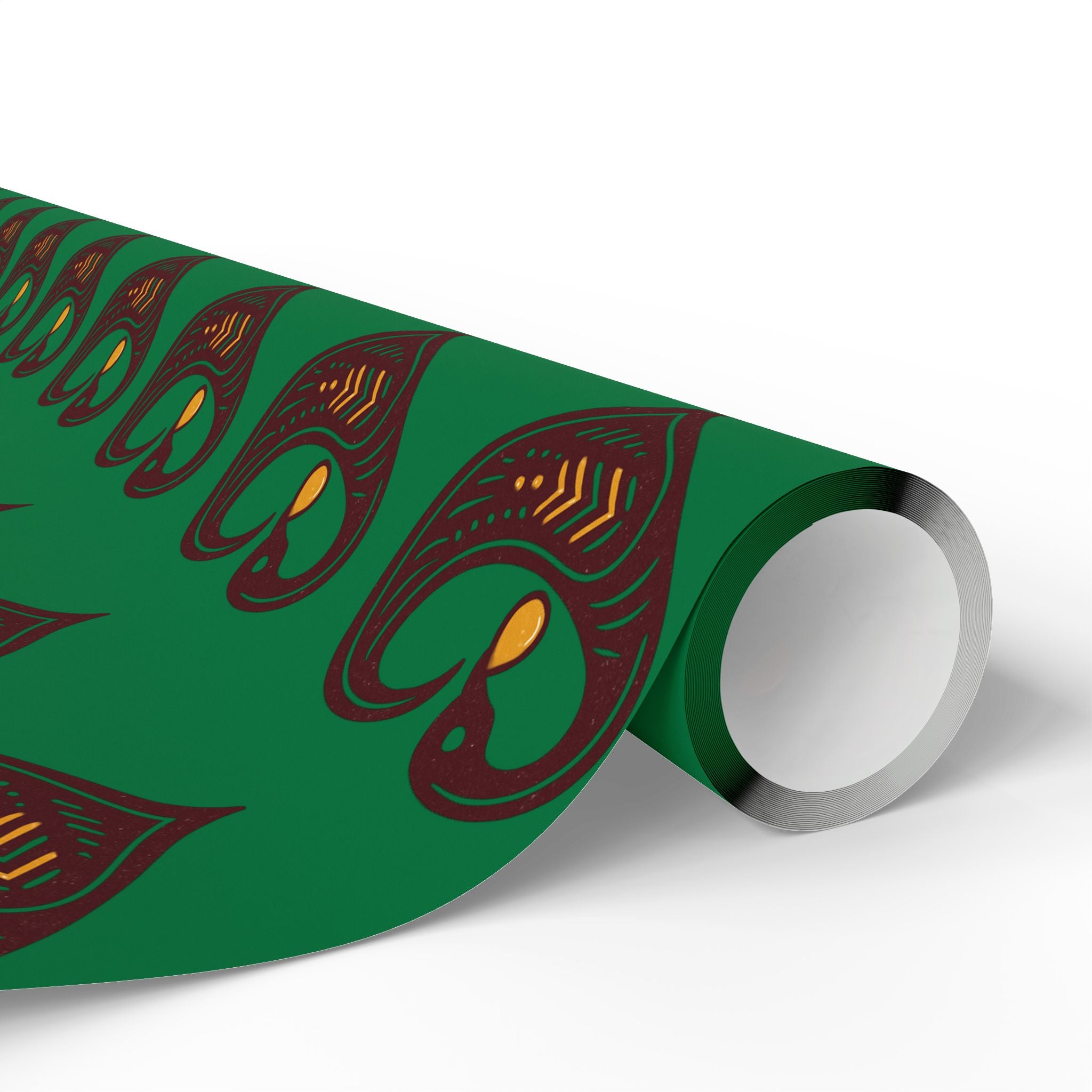 Adinkra Green Sankofa Heart Wrapping Paper