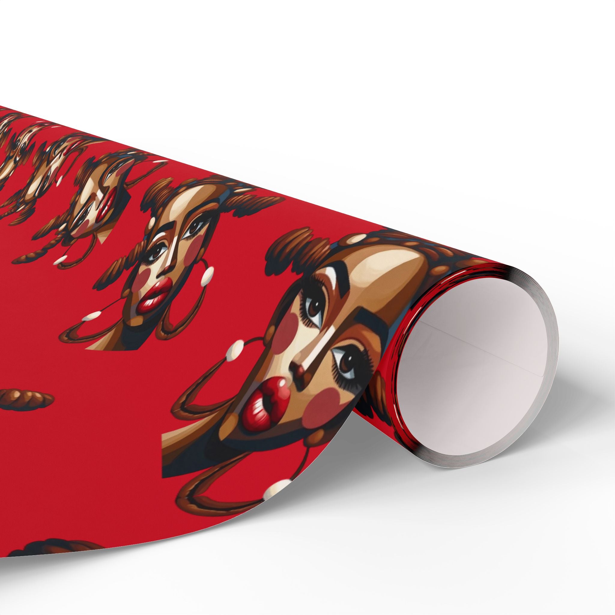 'Bantu' Red Gift Wrapping Paper Roll