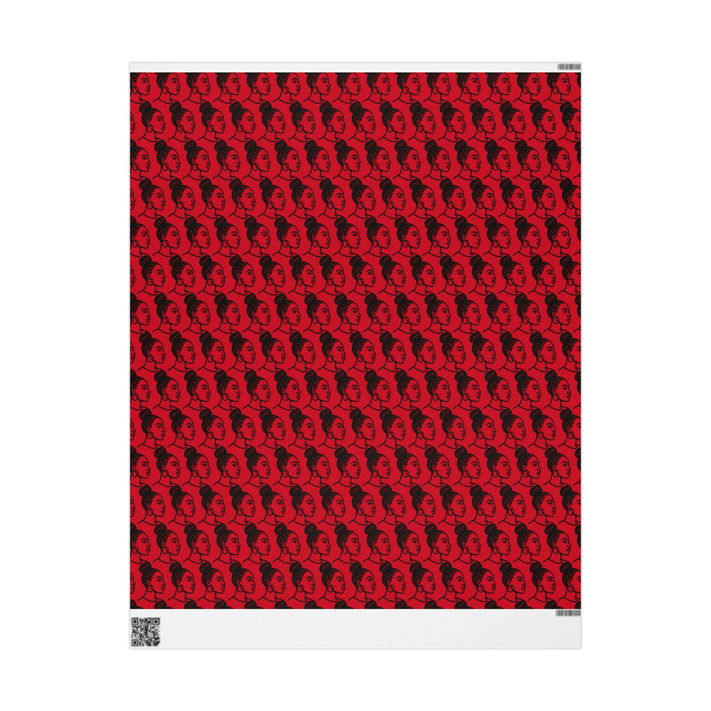 'High Bun' Red Wrapping Paper