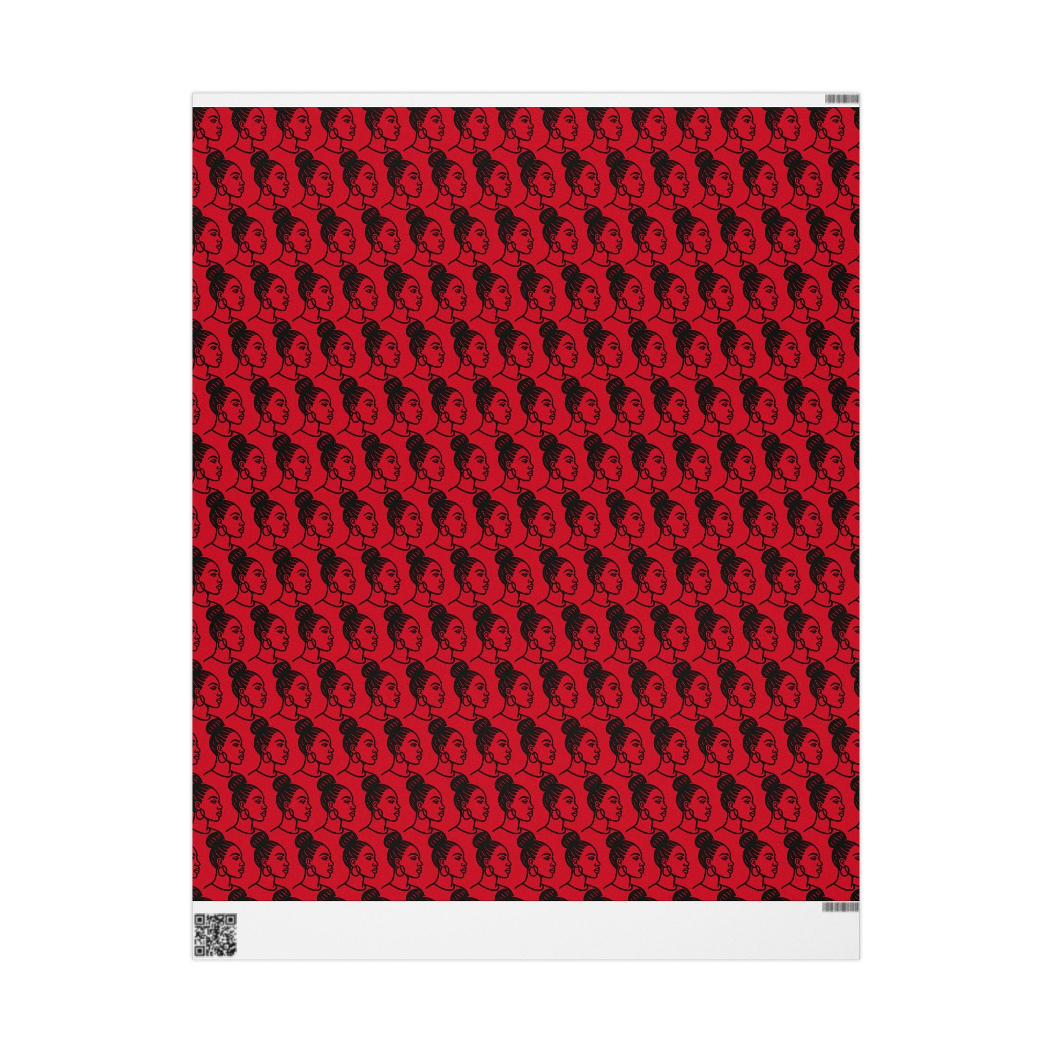 'High Bun' Red Wrapping Paper