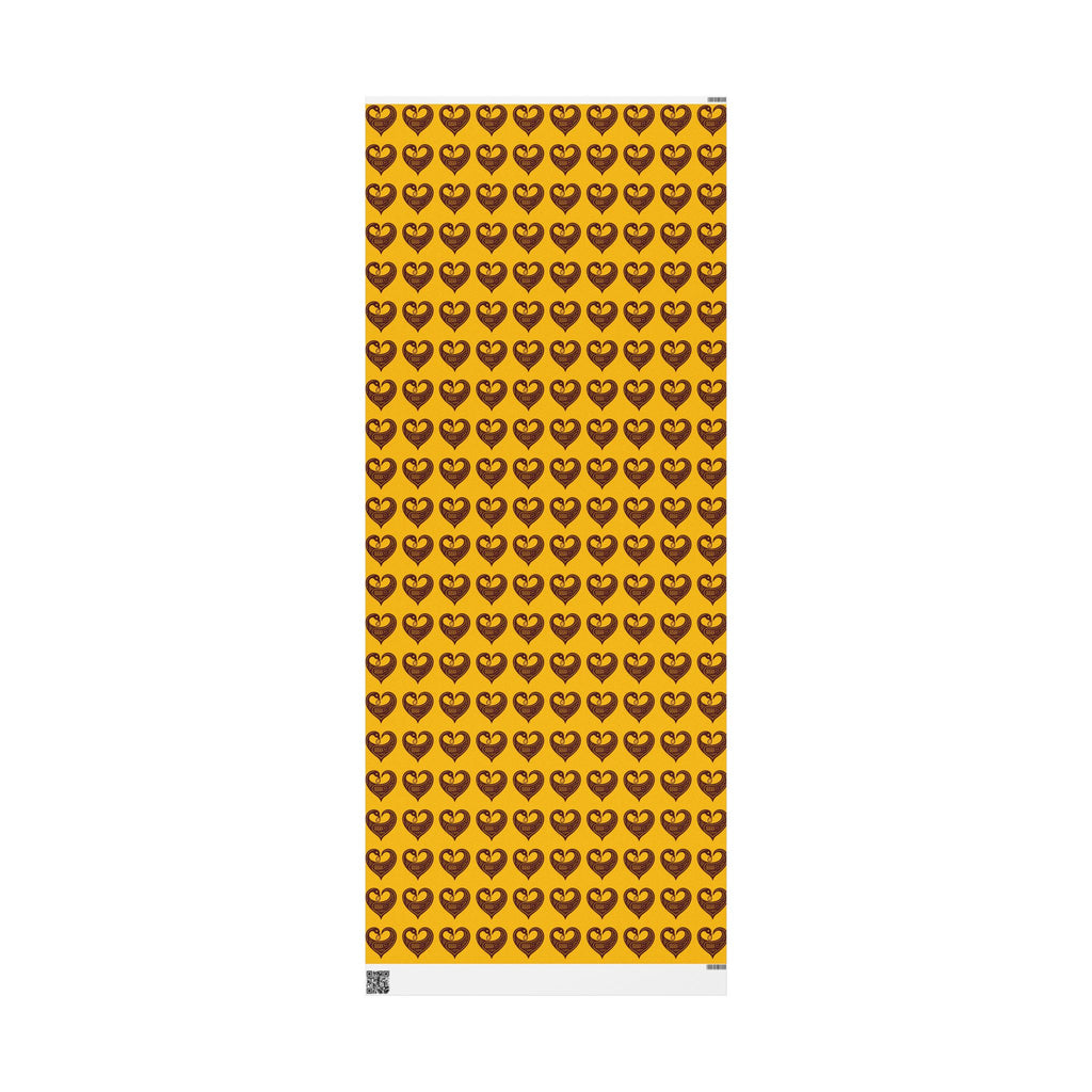 Adinkra Yellow Sankofa Heart Wrapping Paper