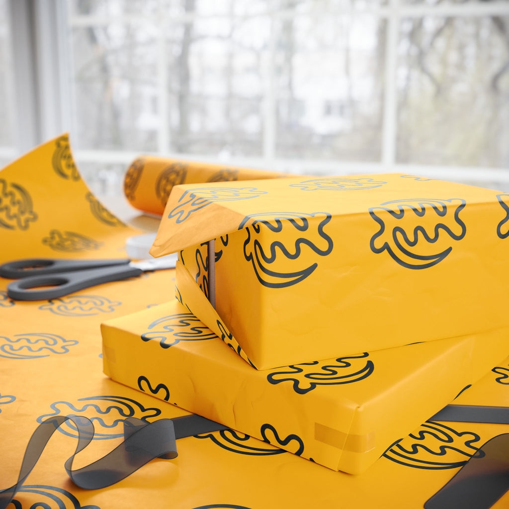 Adinkra Gye Nyame Yellow Wrapping Paper