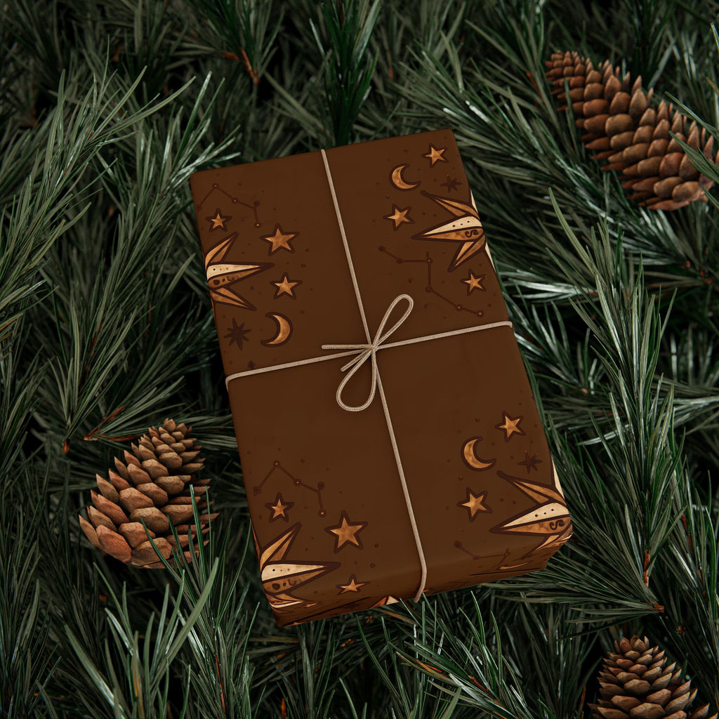 North Star Brown Wrapping Paper