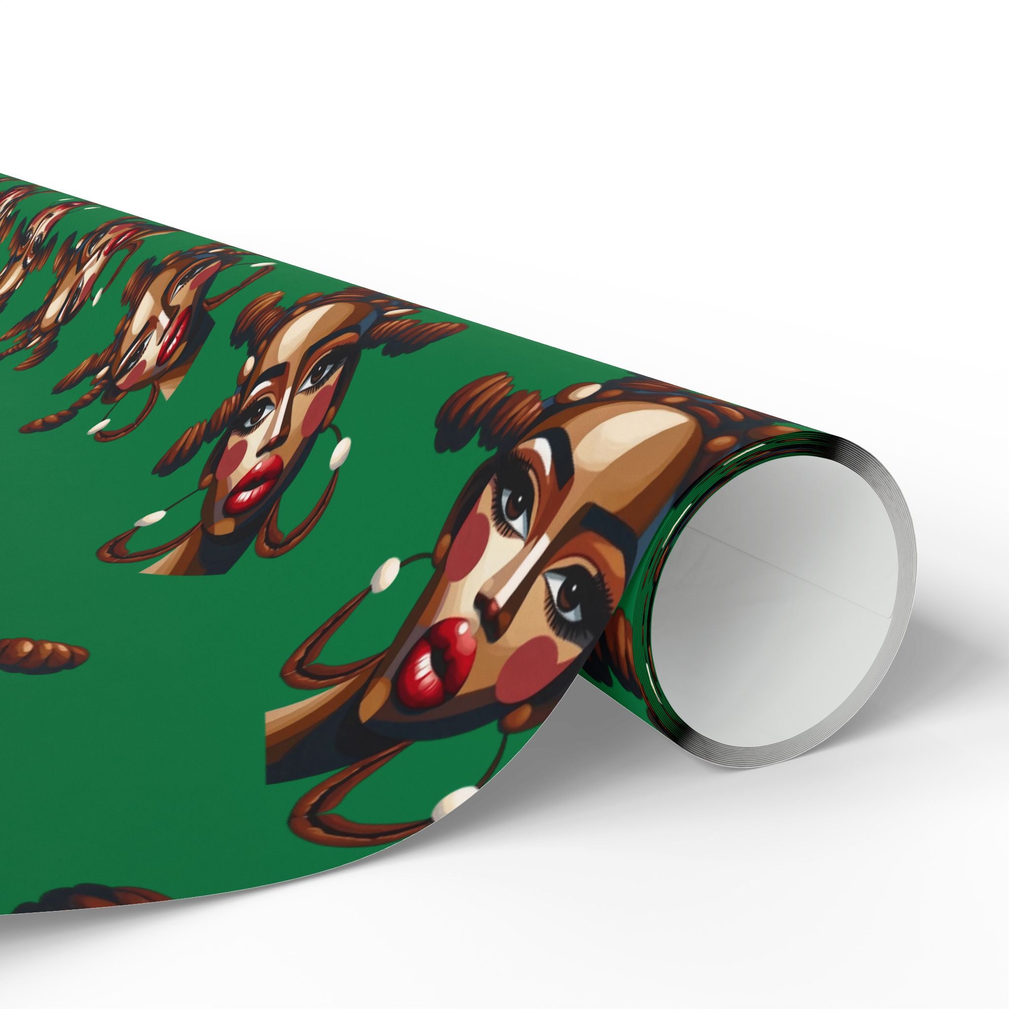 'Bantu' Green Gift Wrapping Paper Roll