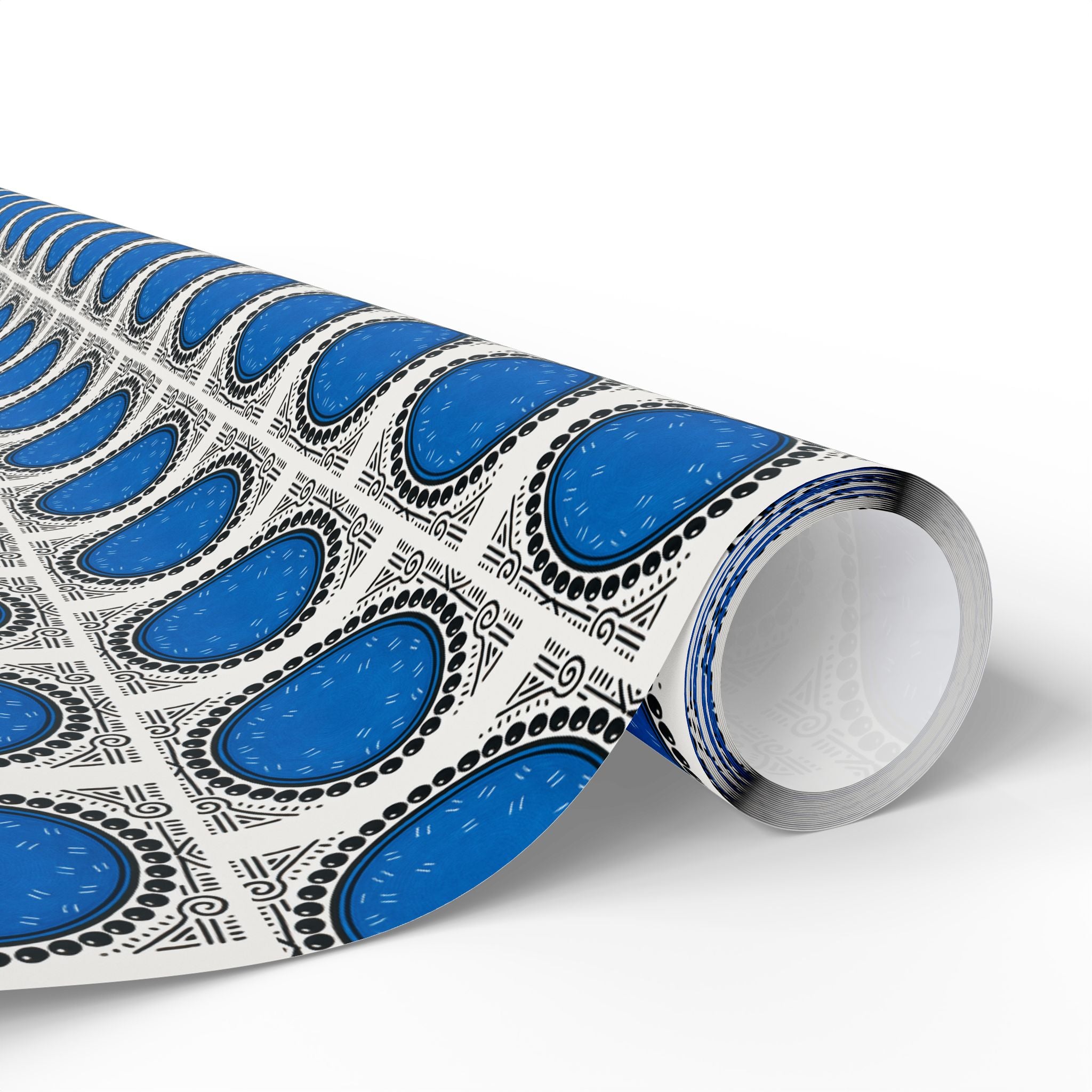 Blue Dot Printed Wrapping Paper