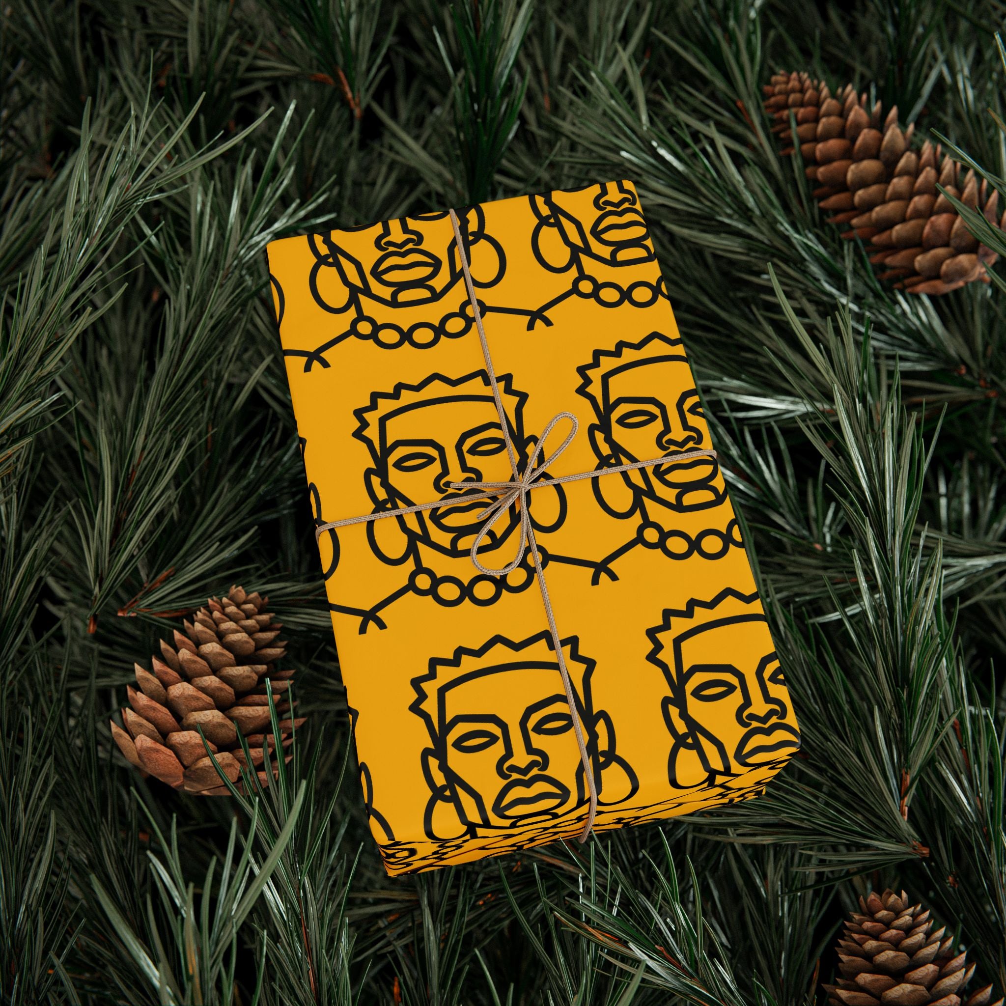 'He is Him' Yellow Wrapping Paper