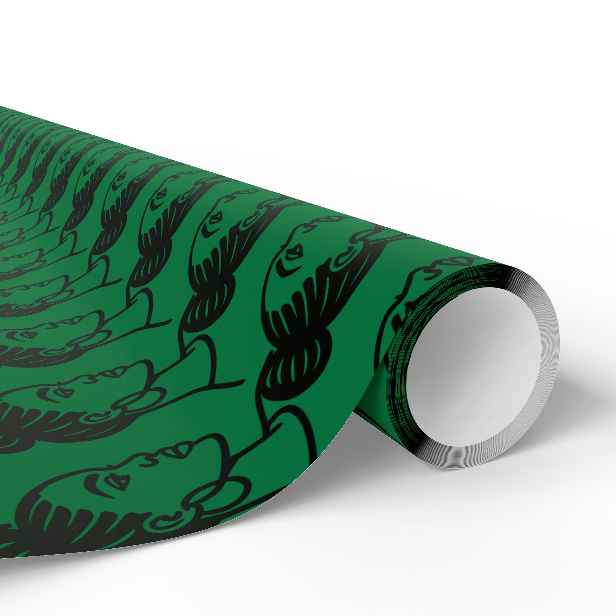 'High Bun' Green Wrapping Paper
