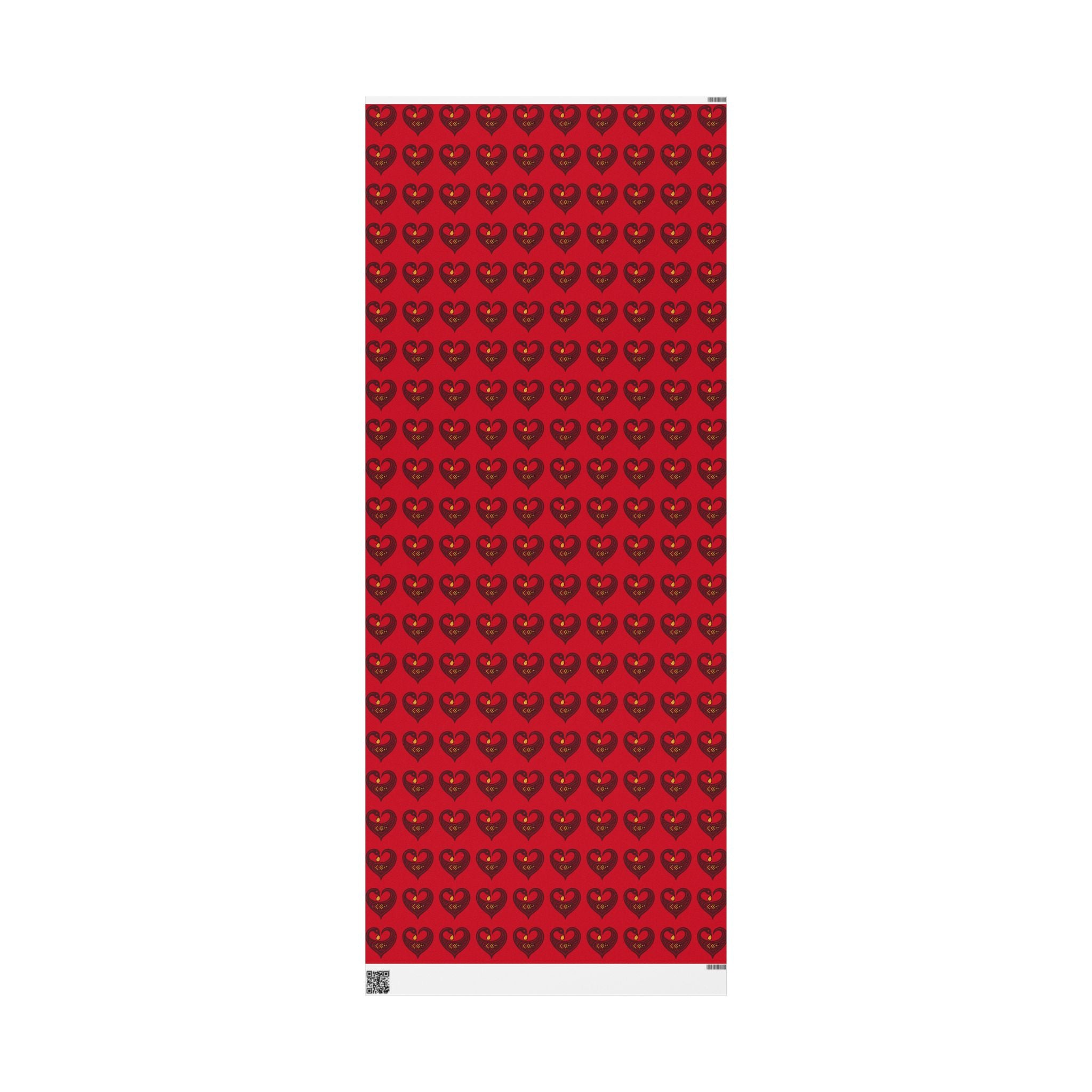 Adinkra Red Sankofa Heart Wrapping Paper