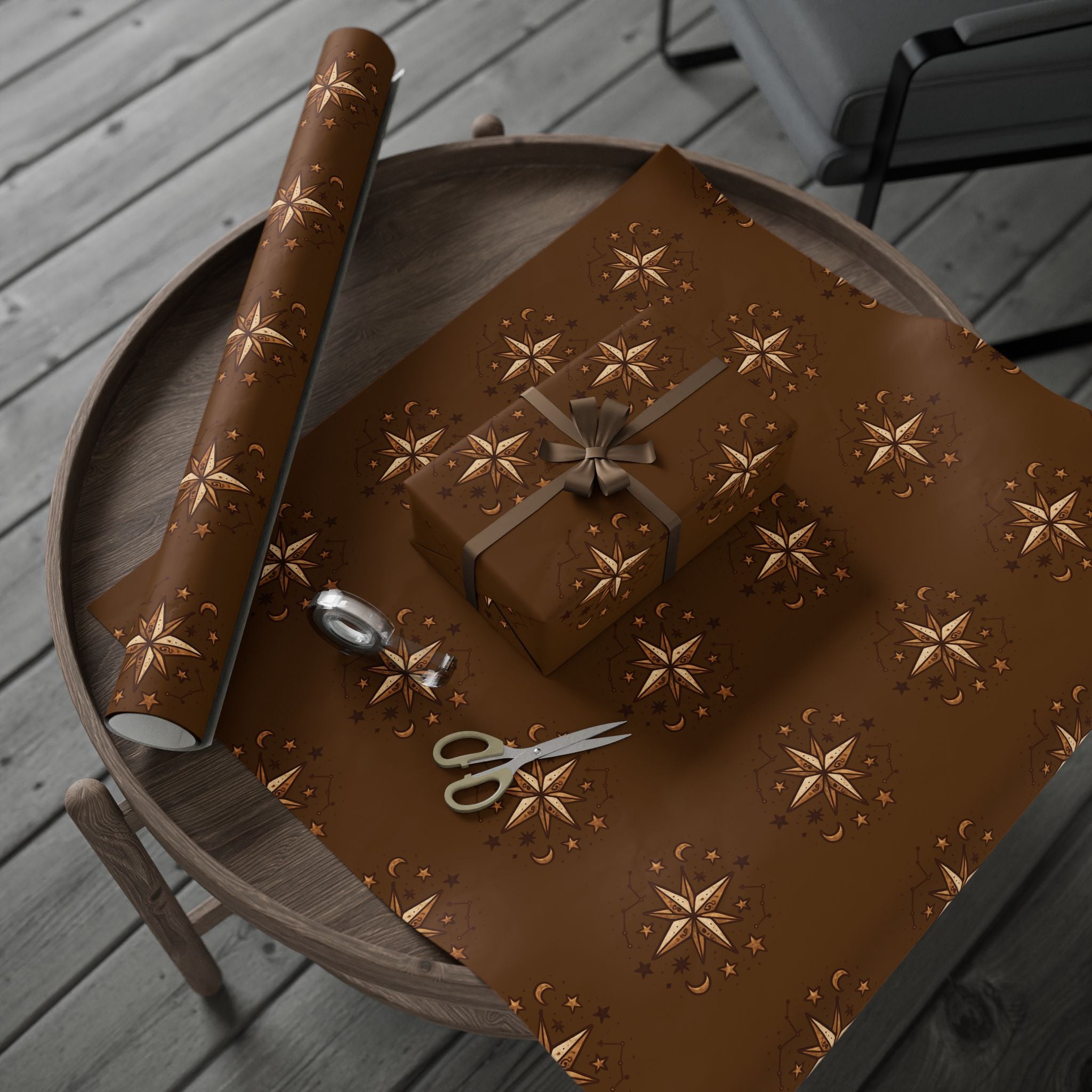North Star Brown Wrapping Paper