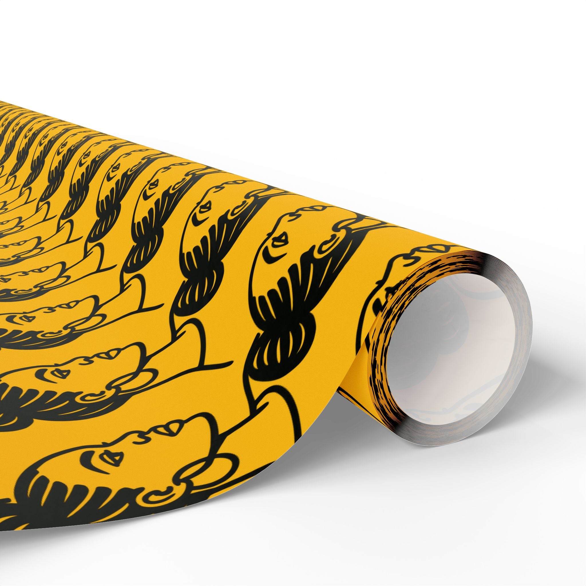 'High Bun' Yellow Wrapping Paper