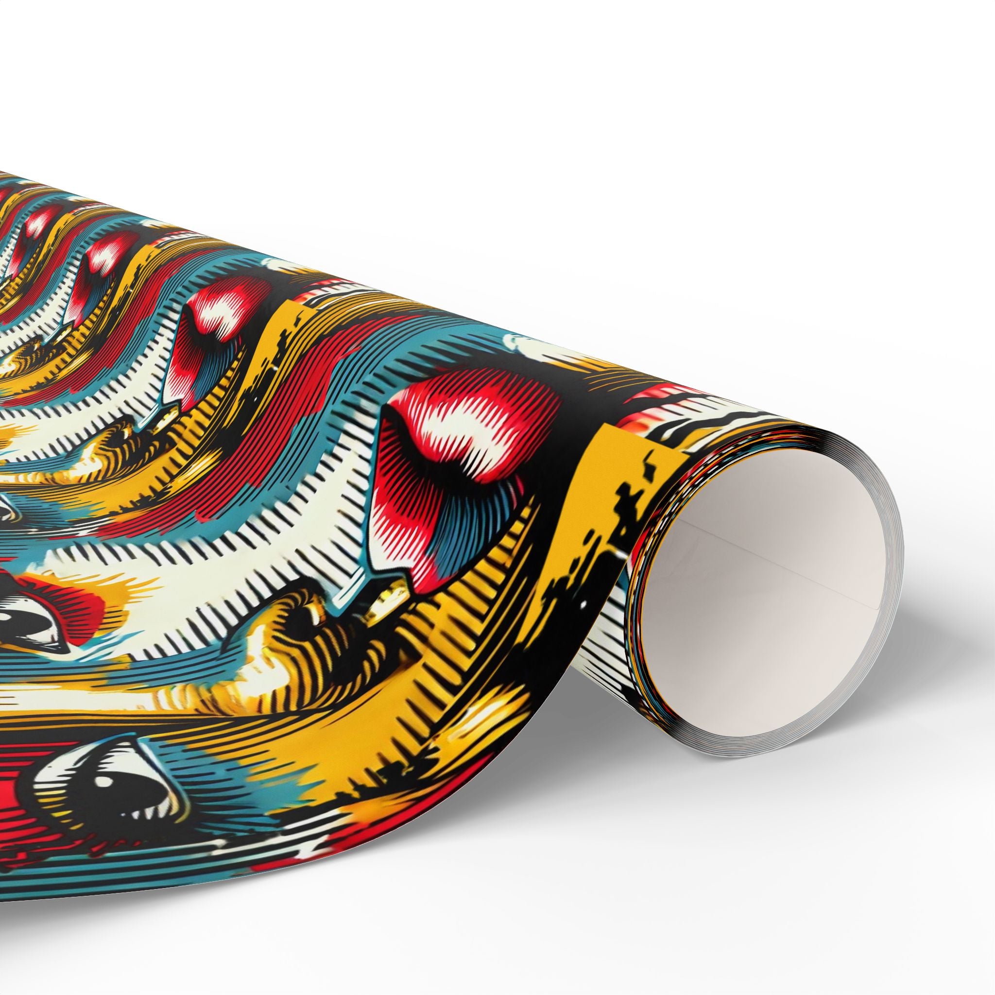 Comic Face, Colorful, Artistic Wrapping Paper