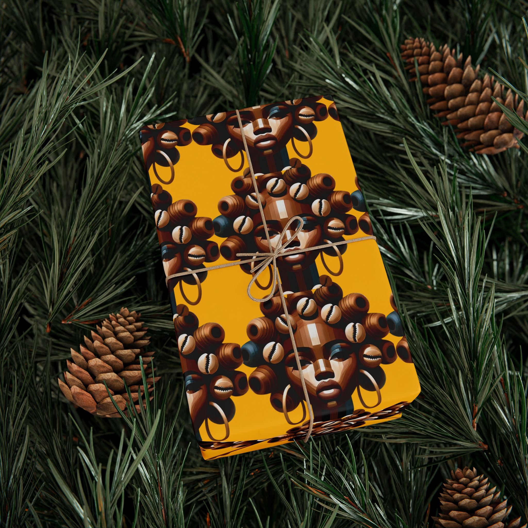 'Dollie' Yellow Wrapping Paper Roll