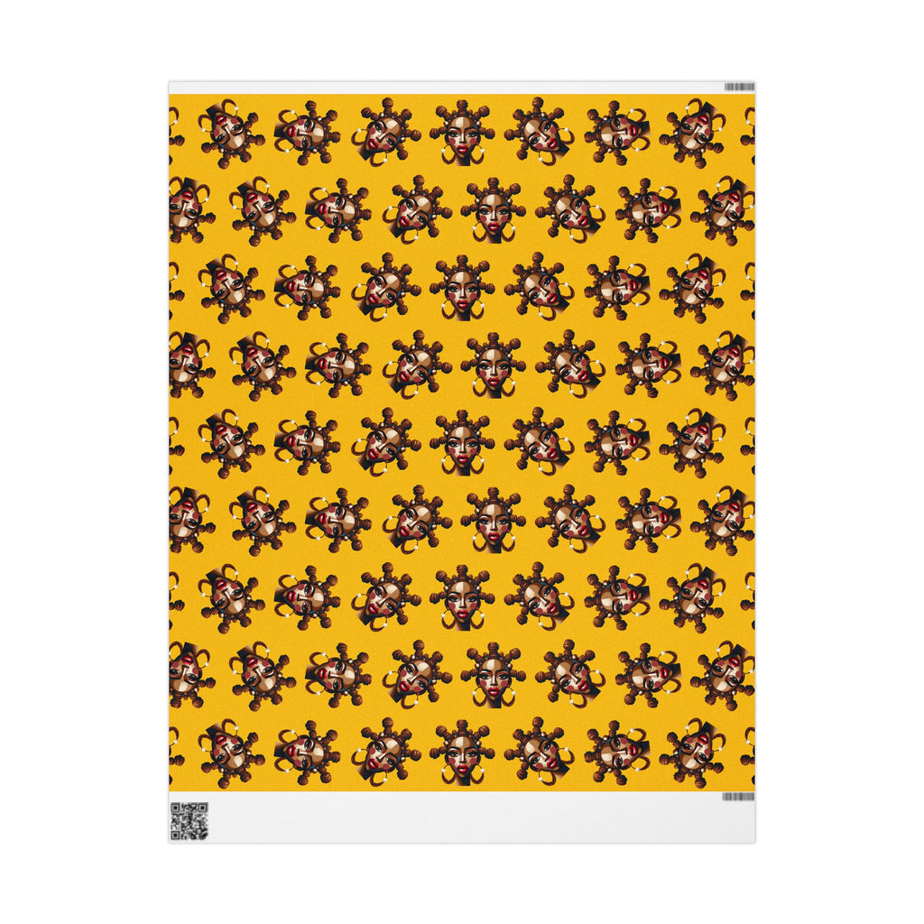 'Bantu' Yellow Gift Wrapping Paper Roll