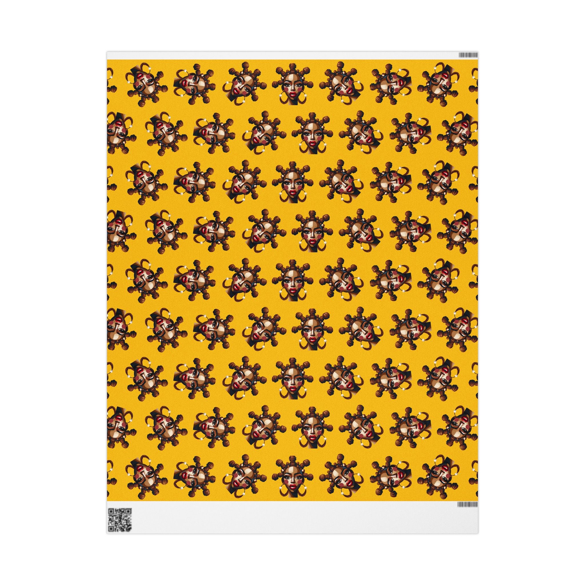 'Bantu' Yellow Gift Wrapping Paper Roll