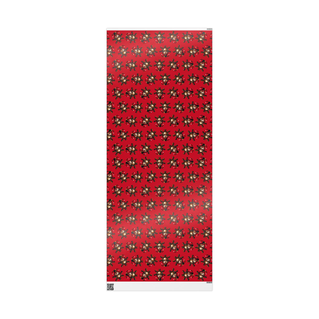 'Bantu' Red Gift Wrapping Paper Roll