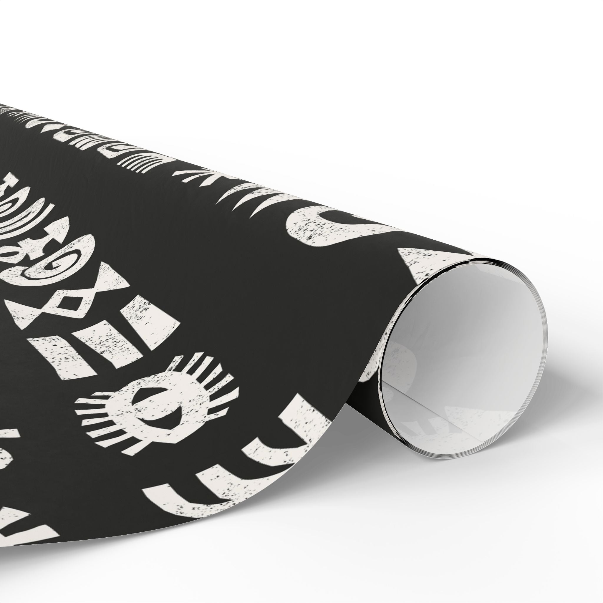 Adinkra Black & White Unique Wrapping Paper