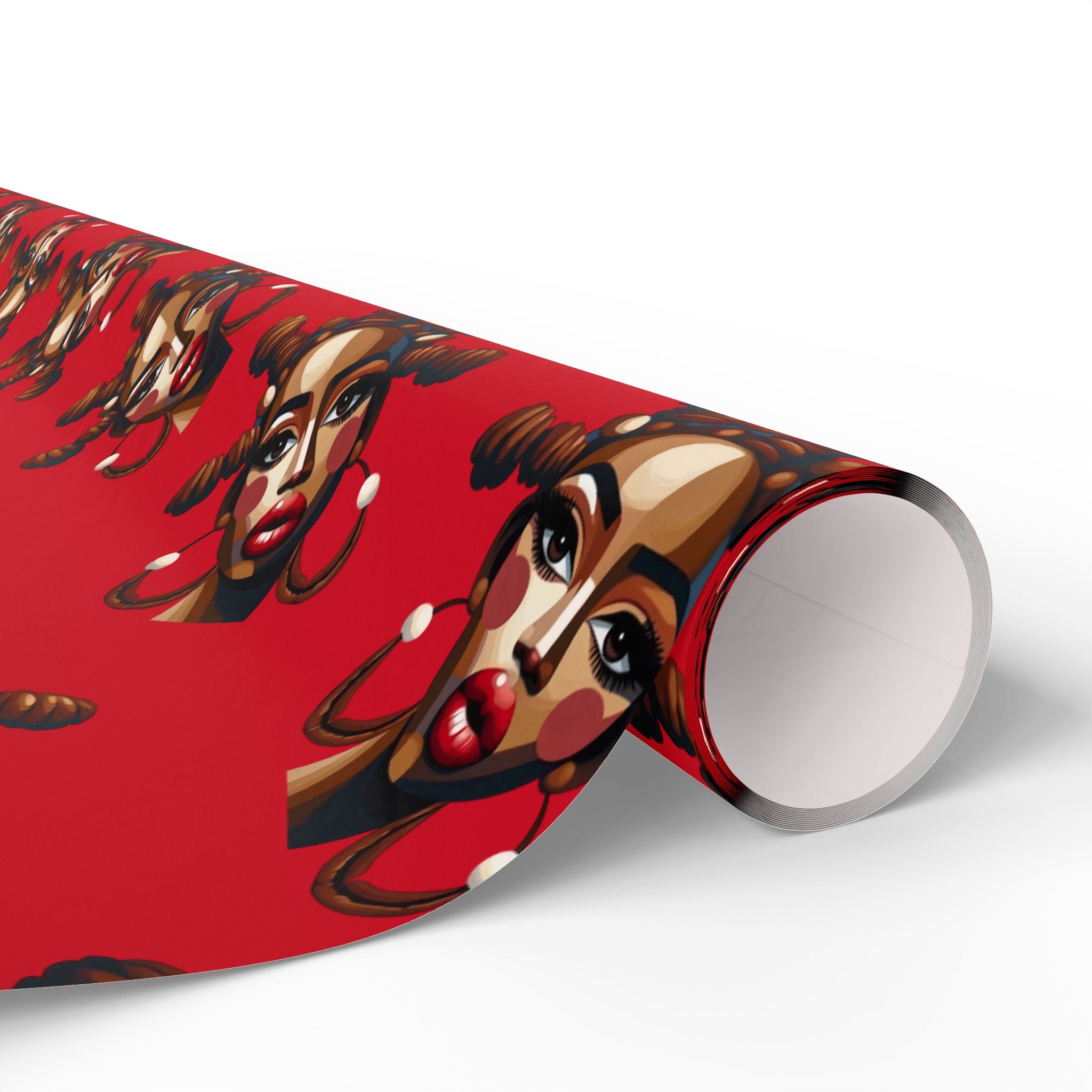 'Bantu' Red Gift Wrapping Paper Roll
