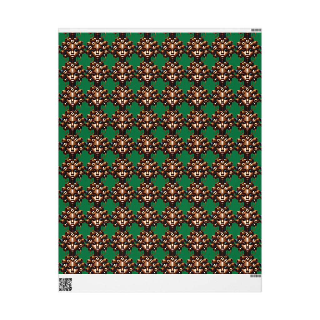 'Dollie' Green Wrapping Paper Roll