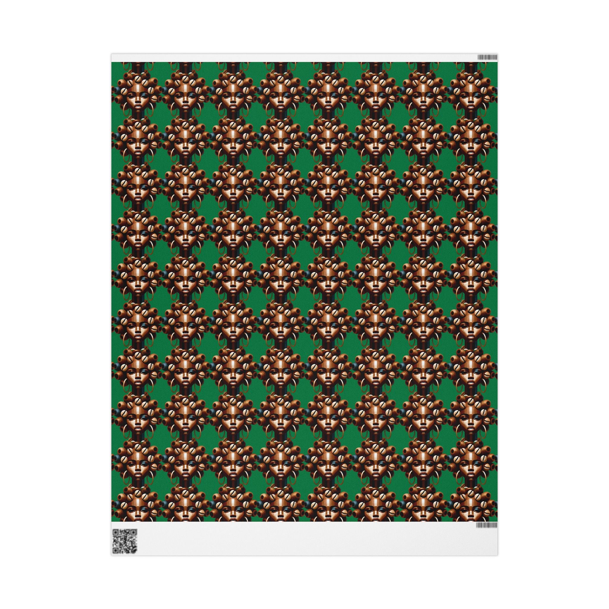 'Dollie' Green Wrapping Paper Roll