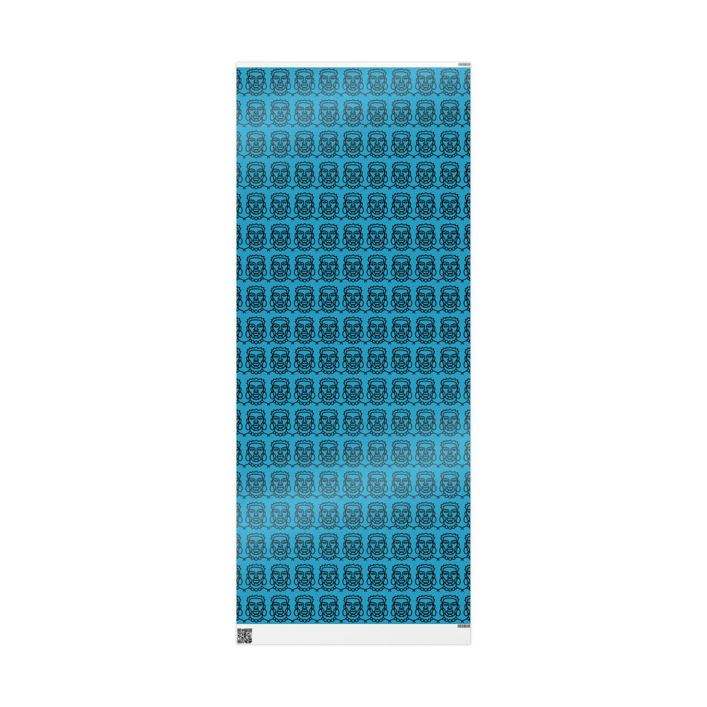 'He is Him' Teal Wrapping Paper, Holiday Gift Wrap