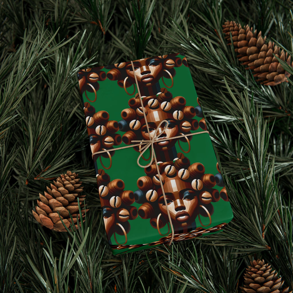 'Dollie' Green Wrapping Paper Roll