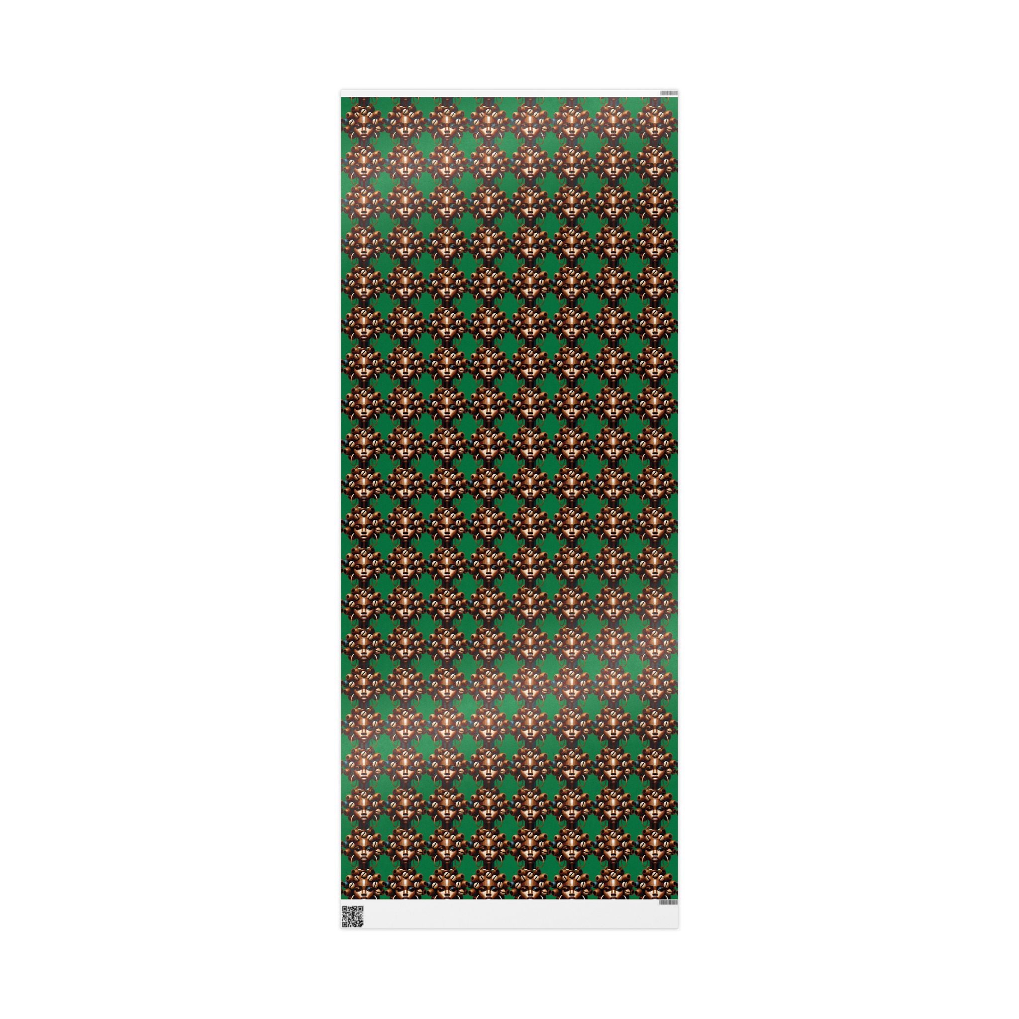 'Dollie' Green Wrapping Paper Roll