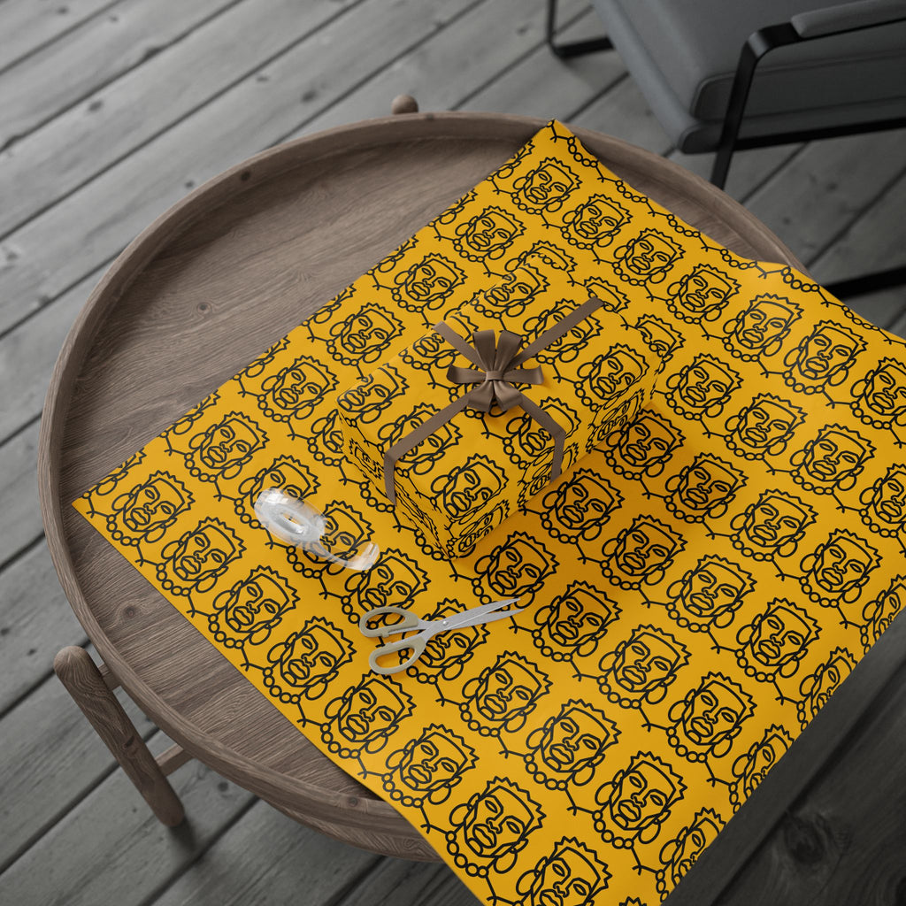 'He is Him' Yellow Wrapping Paper