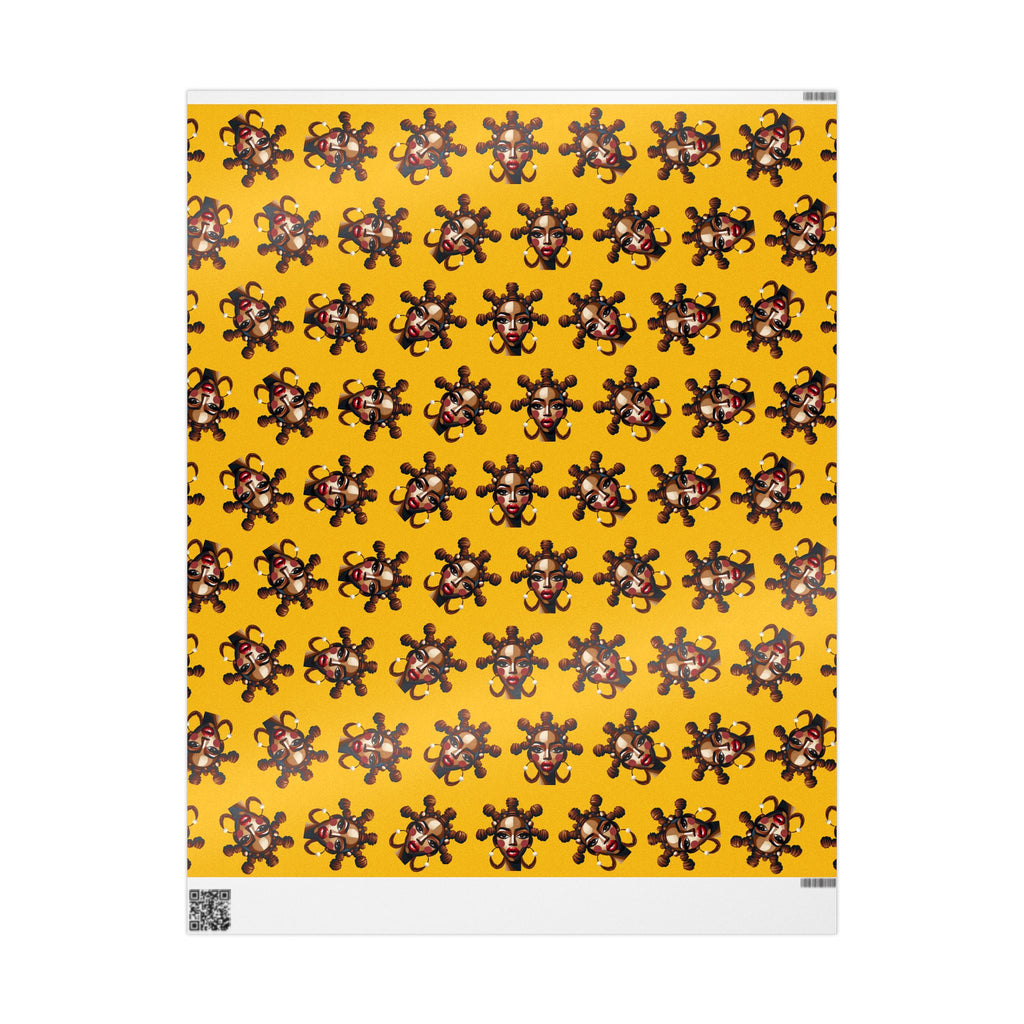'Bantu' Yellow Gift Wrapping Paper Roll
