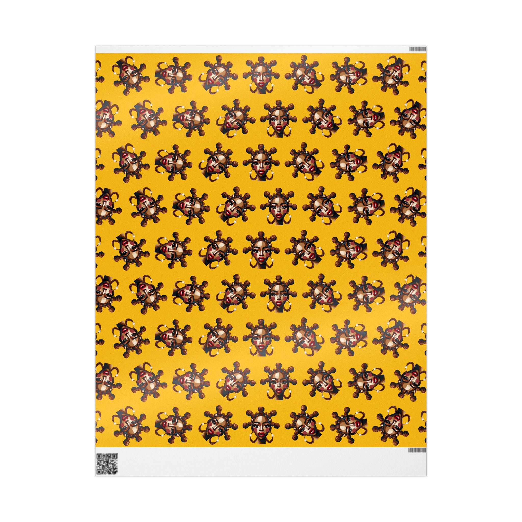 'Bantu' Yellow Gift Wrapping Paper Roll
