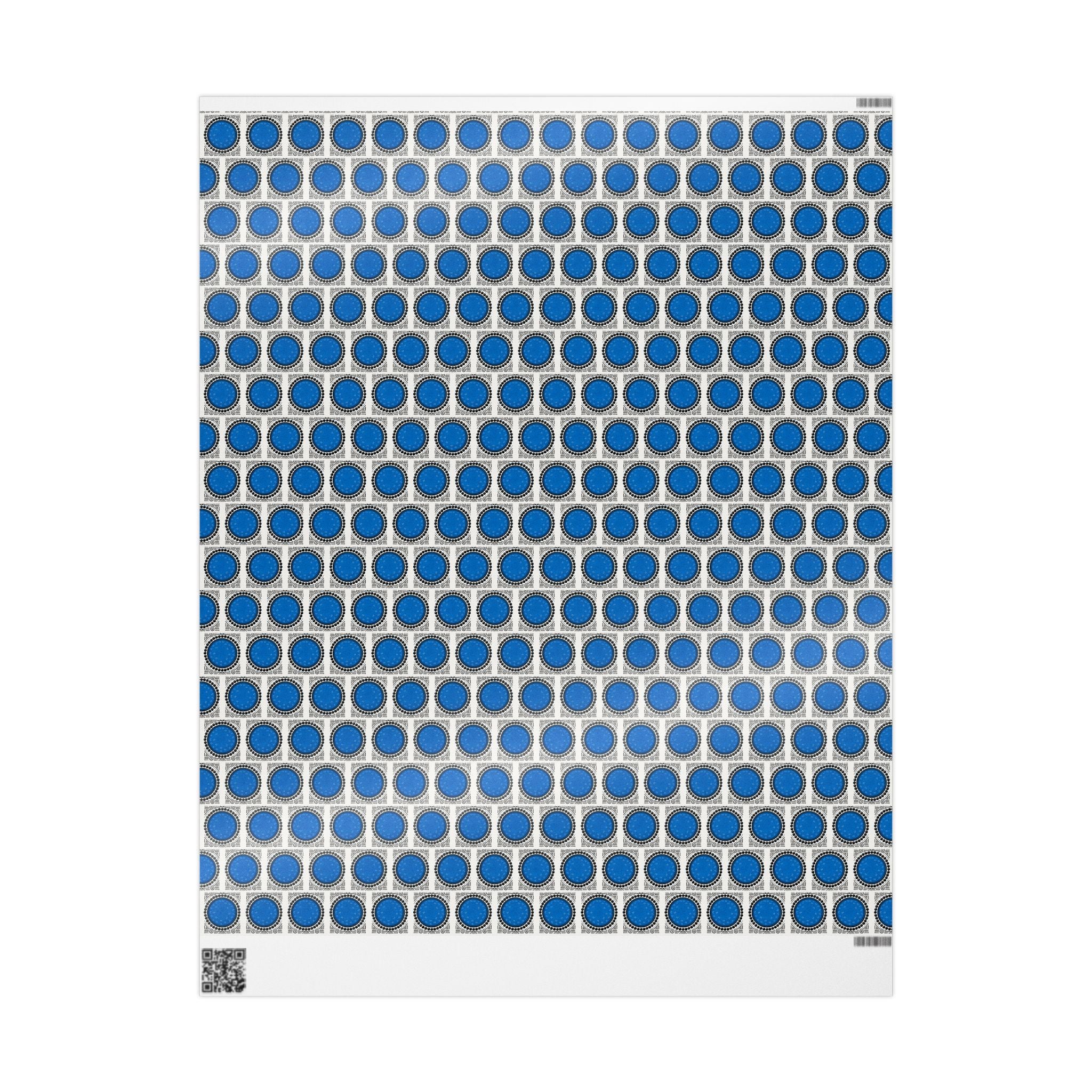 Blue Dot Printed Wrapping Paper