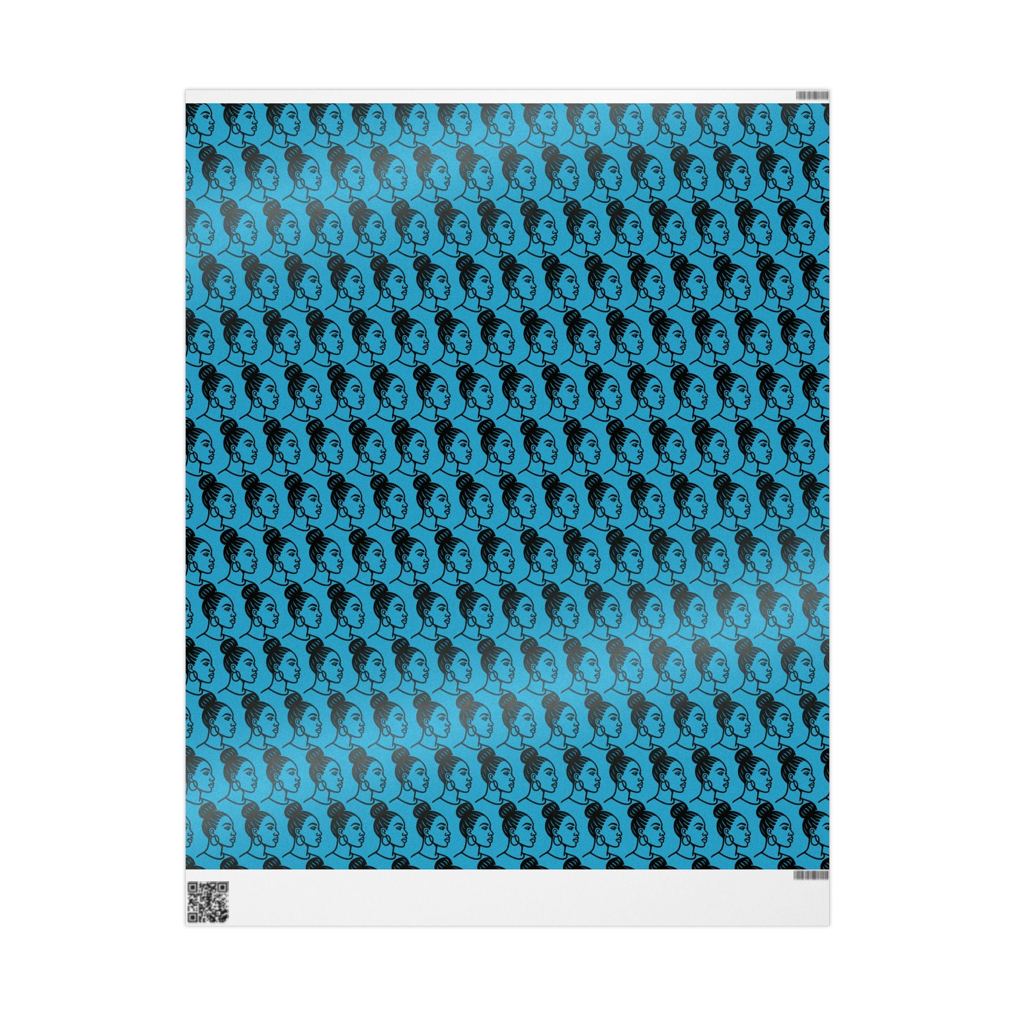 'High Bun' Blue Wrapping Paper