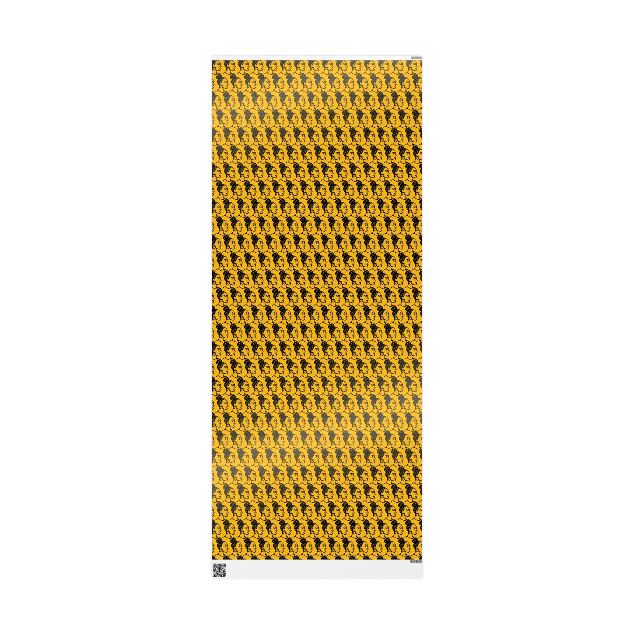 'High Bun' Yellow Wrapping Paper