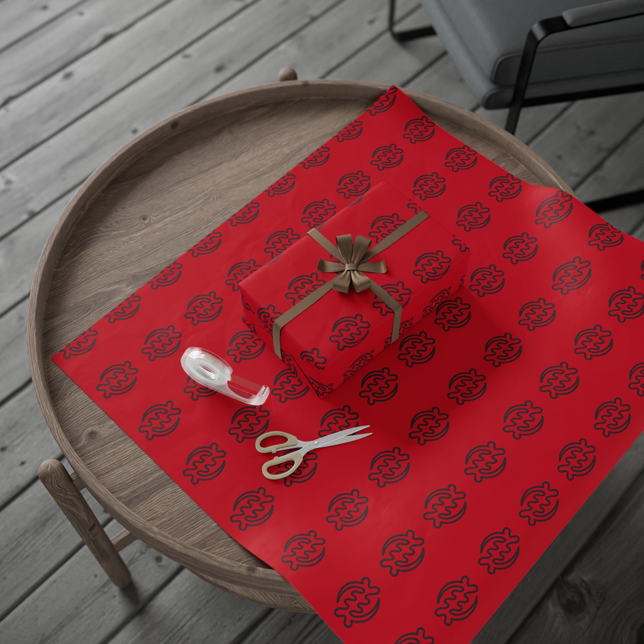 Adinkra Gye Nyame Red Wrapping Paper