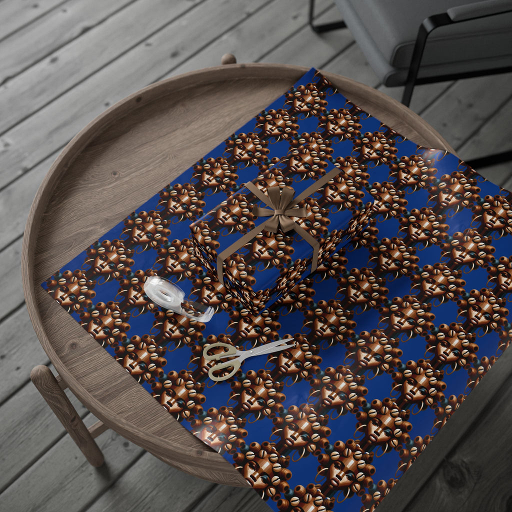 'Dollie' Blue Wrapping Paper Roll