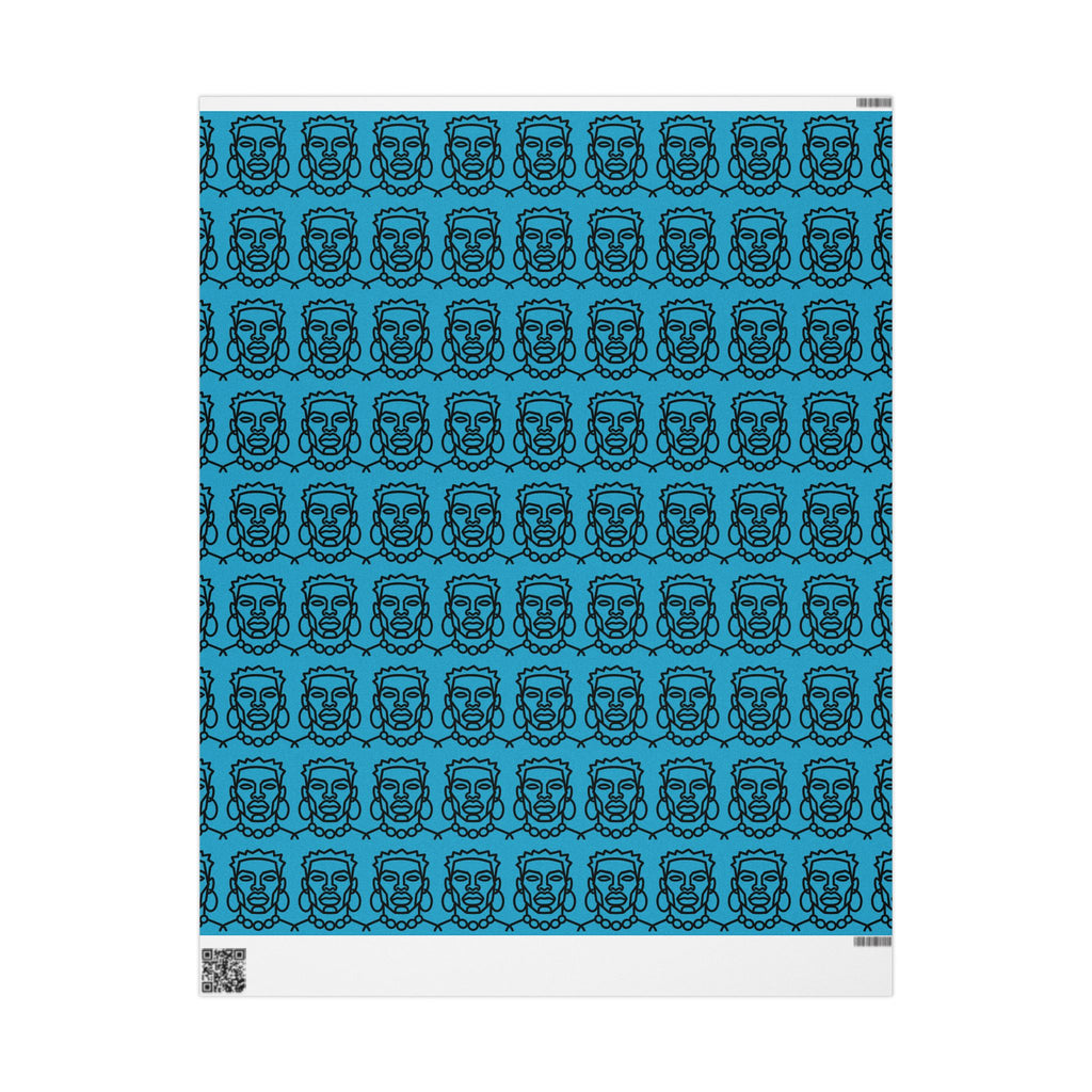 'He is Him' Teal Wrapping Paper, Holiday Gift Wrap