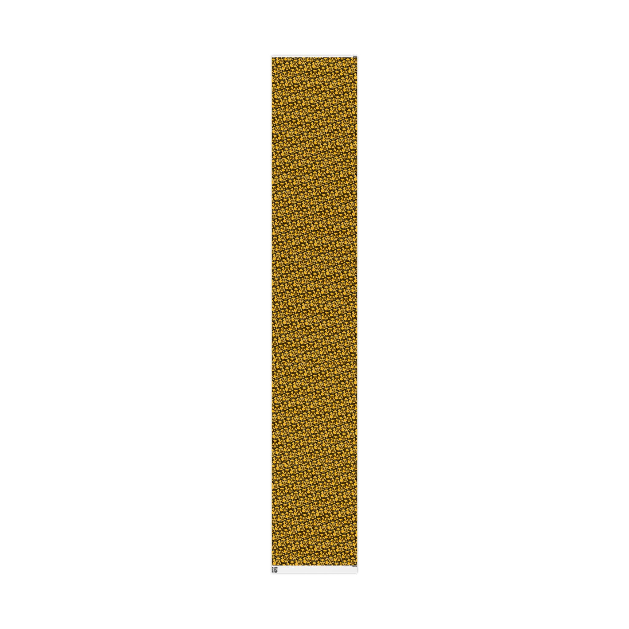 Bantu Crown - Yellow -Wrapping Paper, Holiday Gift Wrap