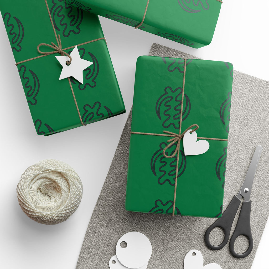 Adinkra Gye Nyame Green Wrapping Paper