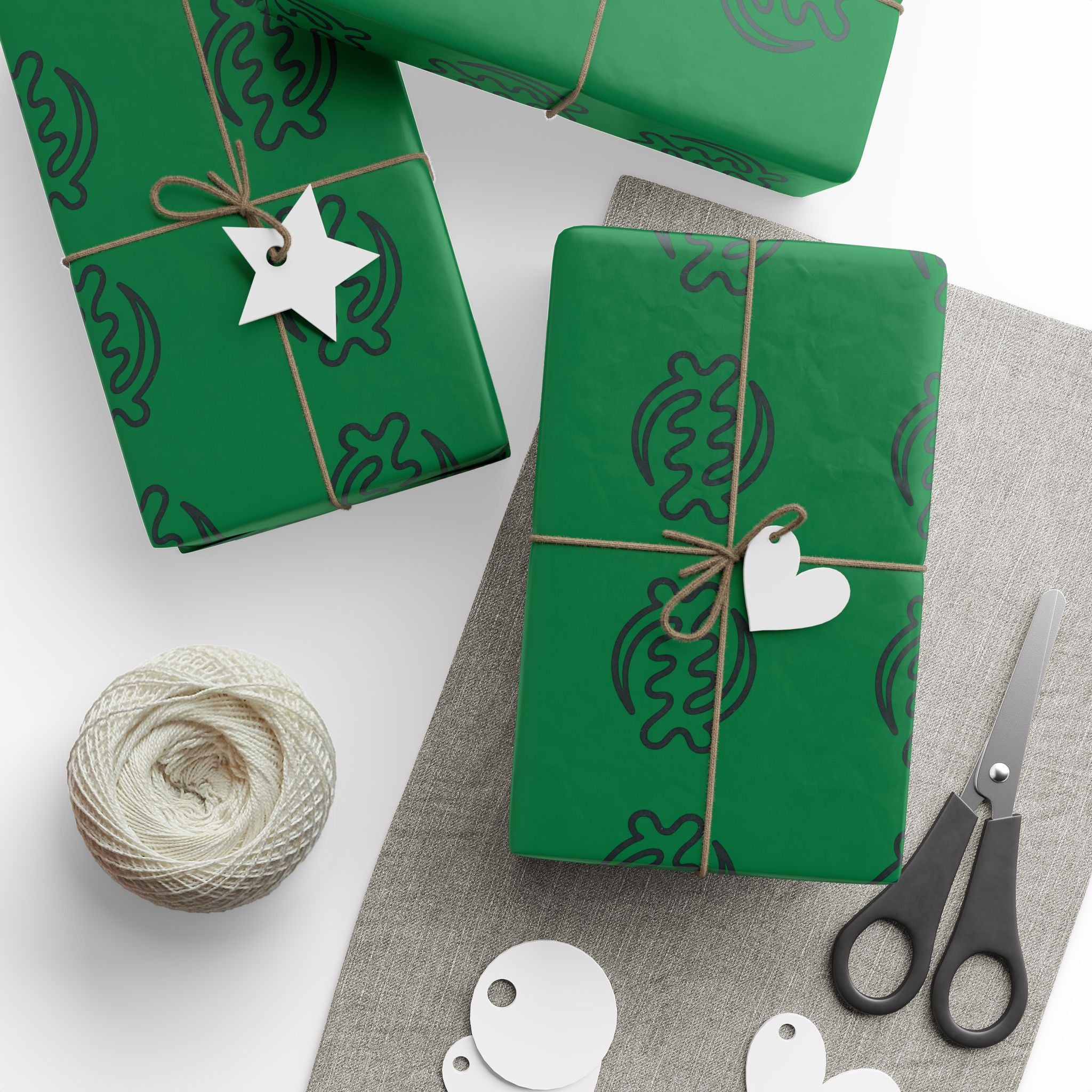 Adinkra Gye Nyame Green Wrapping Paper