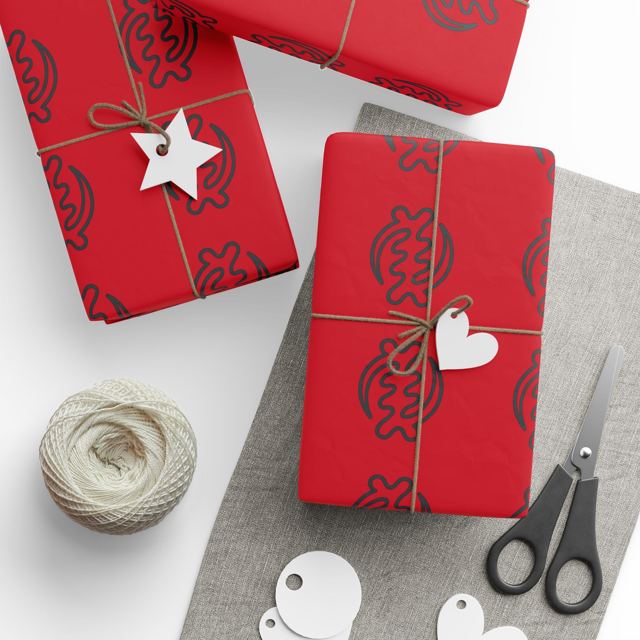 Adinkra Gye Nyame Red Wrapping Paper