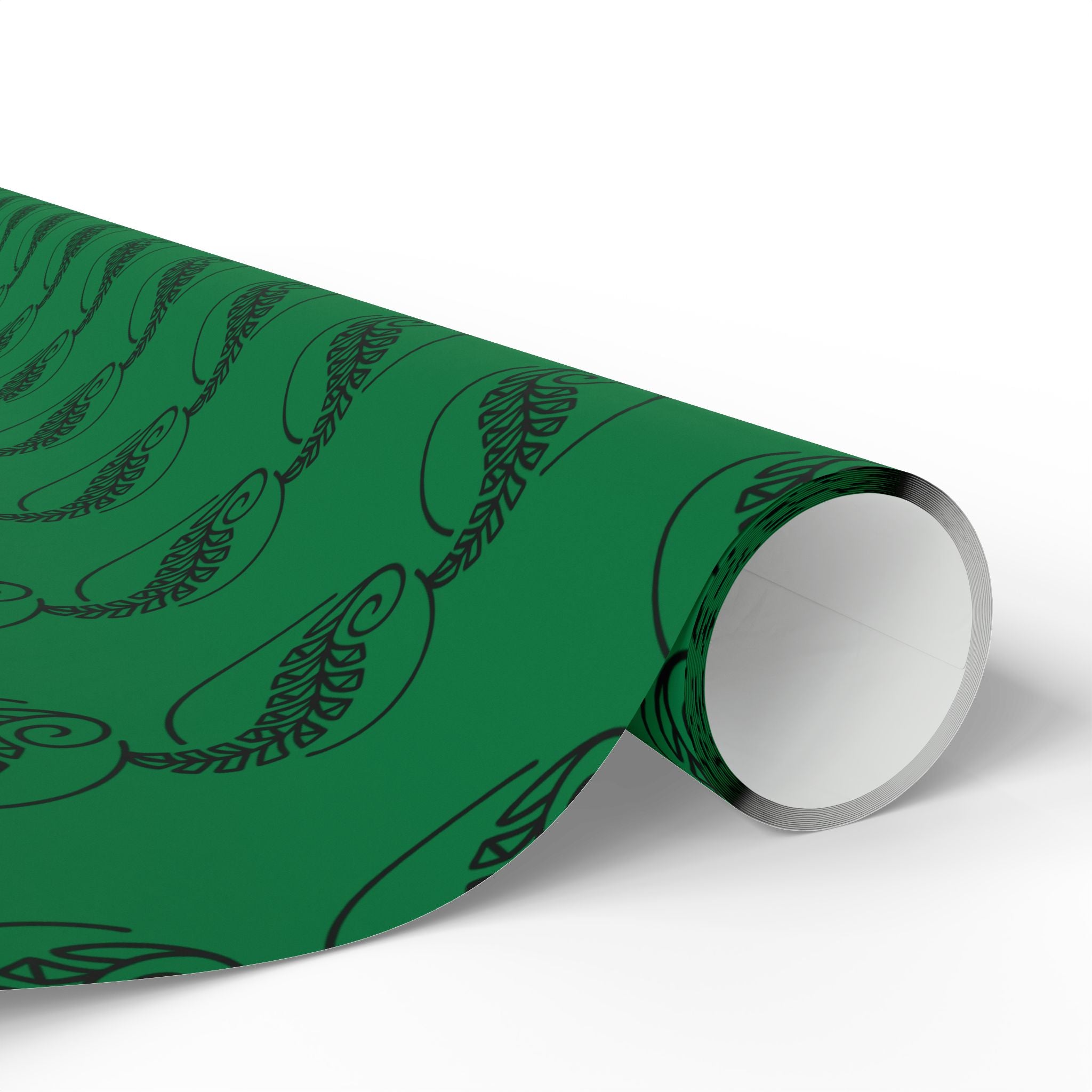 Adinkra Green Fern Wrapping Paper