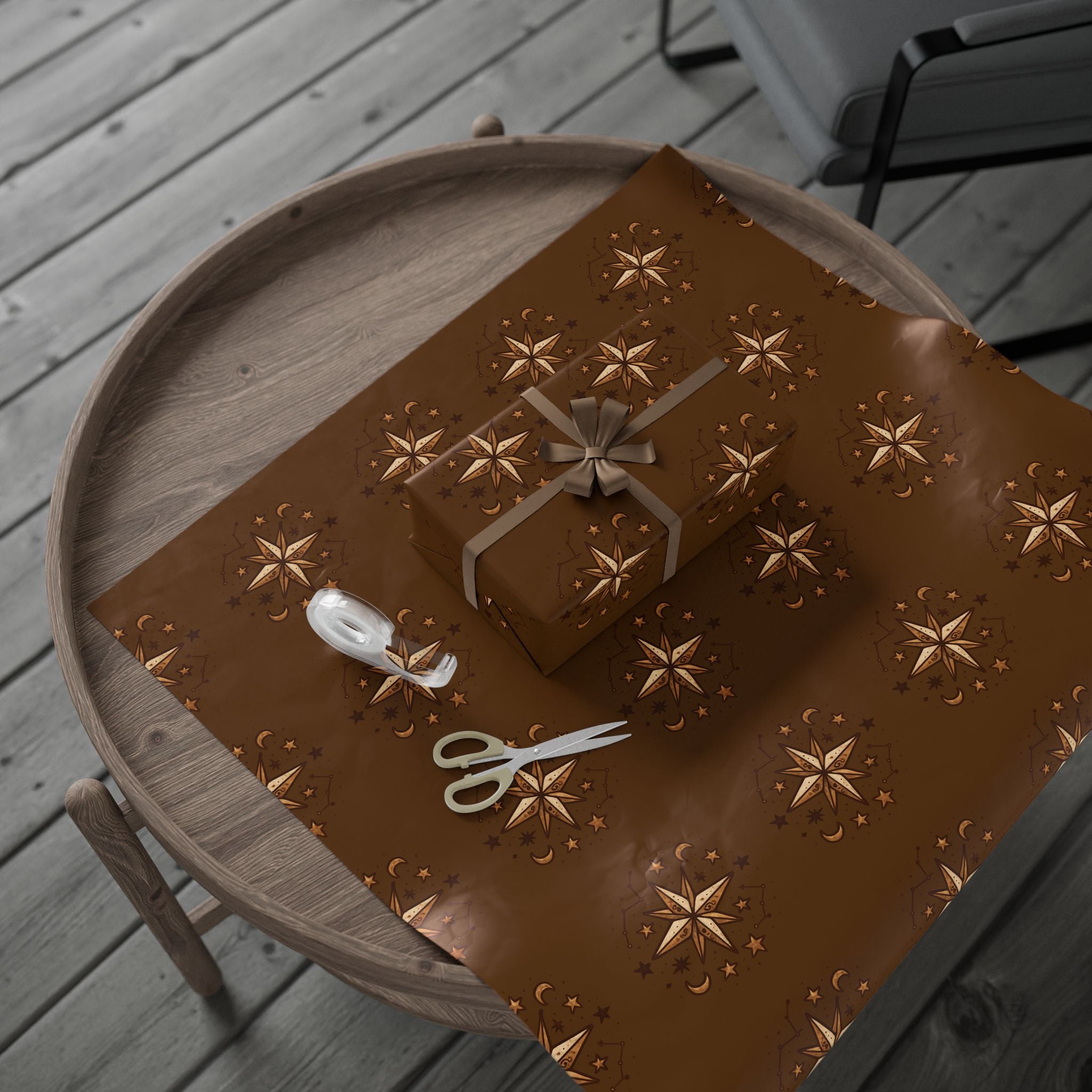 North Star Brown Wrapping Paper