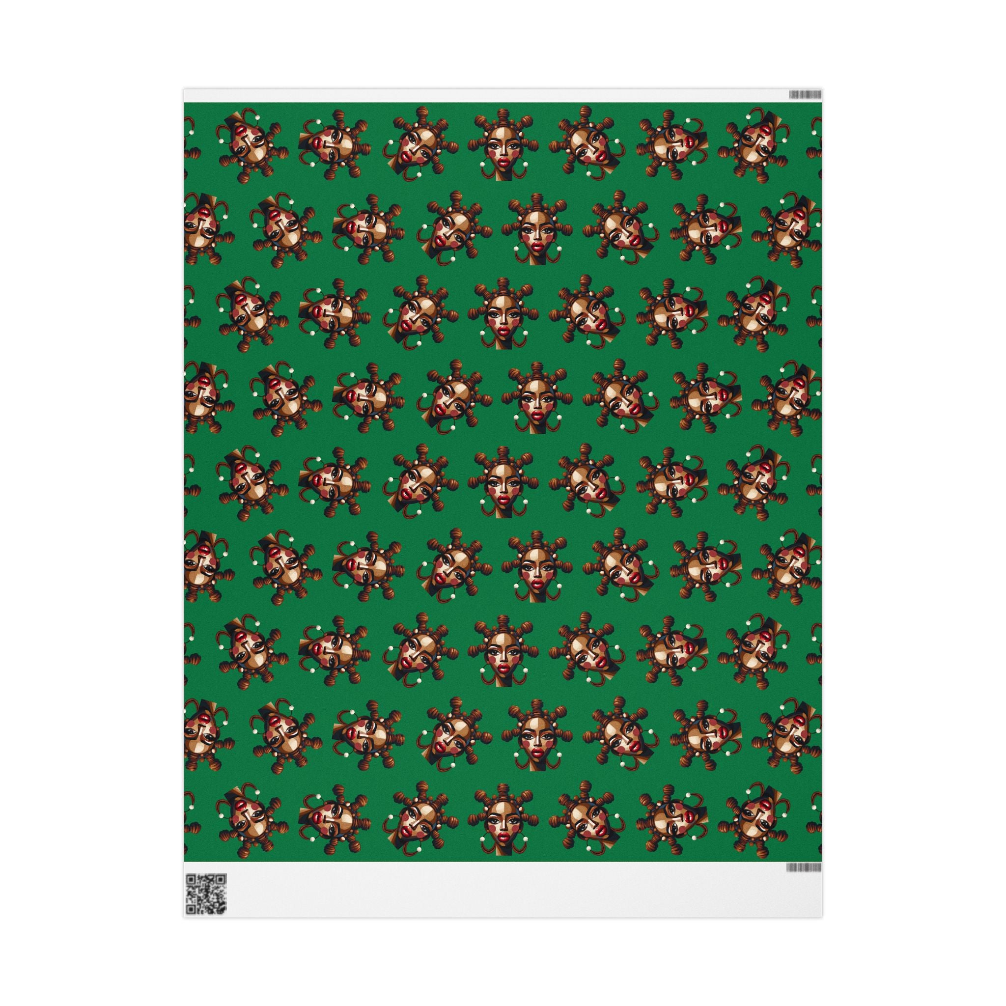 'Bantu' Green Gift Wrapping Paper Roll