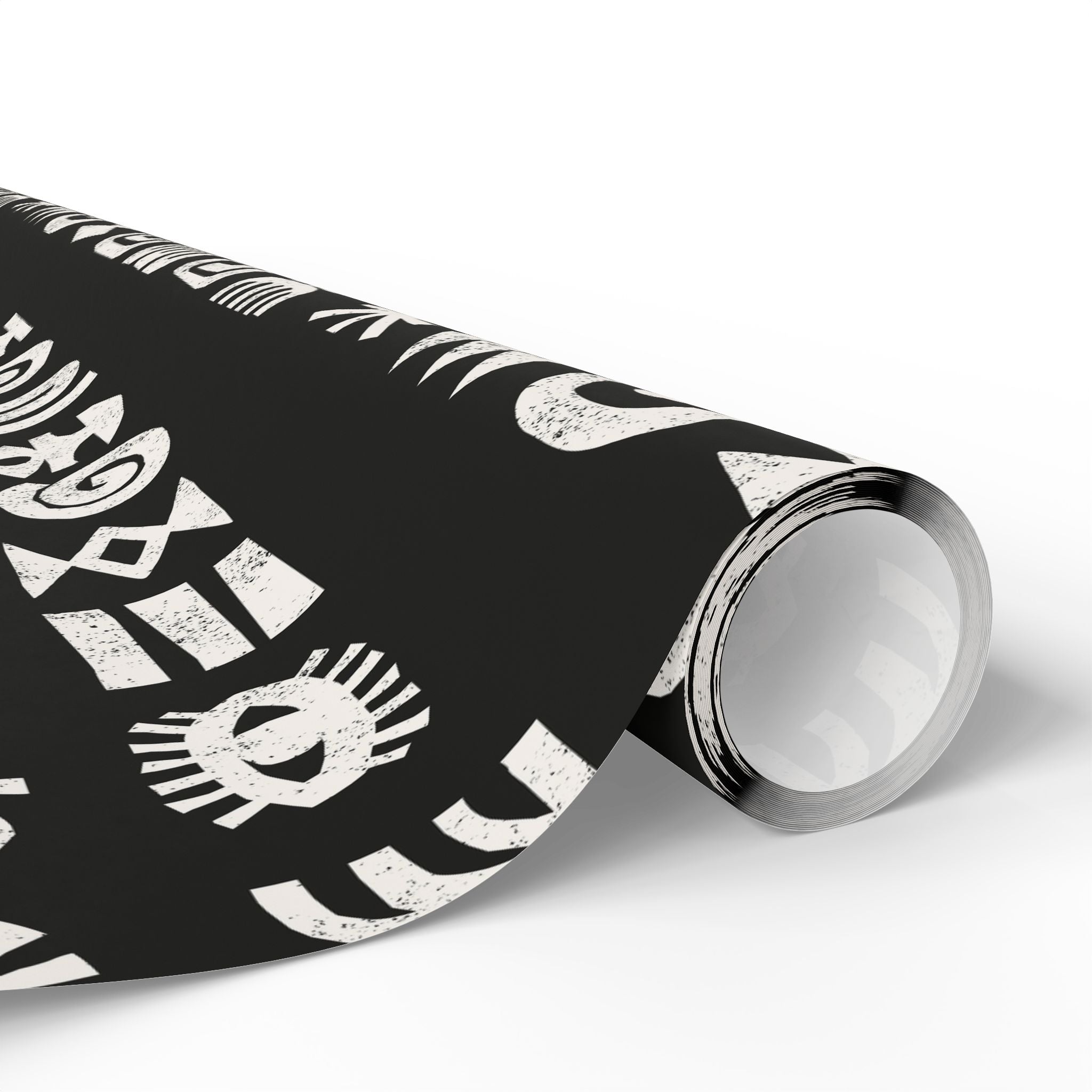 Adinkra Black & White Unique Wrapping Paper