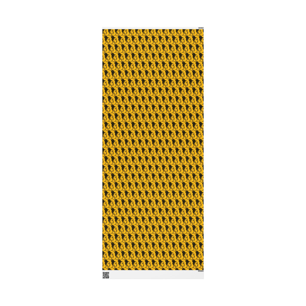 'High Bun' Yellow Wrapping Paper