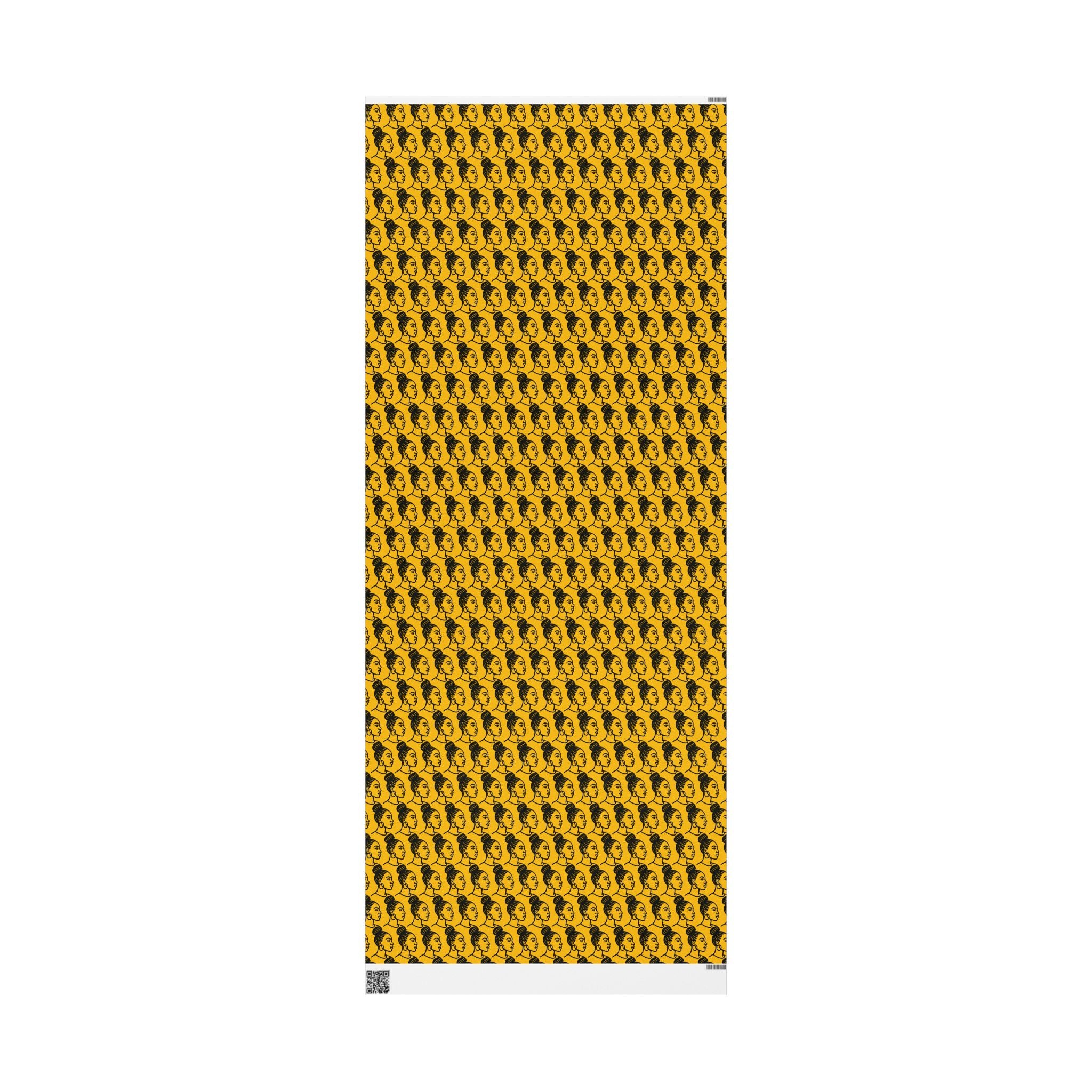 'High Bun' Yellow Wrapping Paper