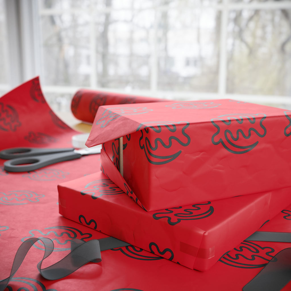 Adinkra Gye Nyame Red Wrapping Paper