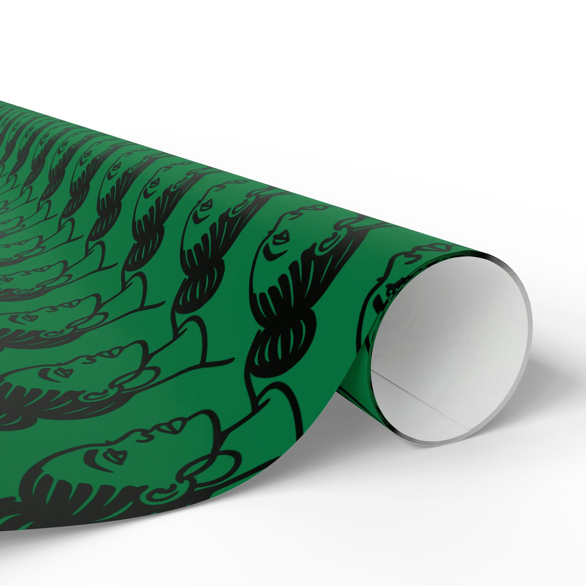 'High Bun' Green Wrapping Paper