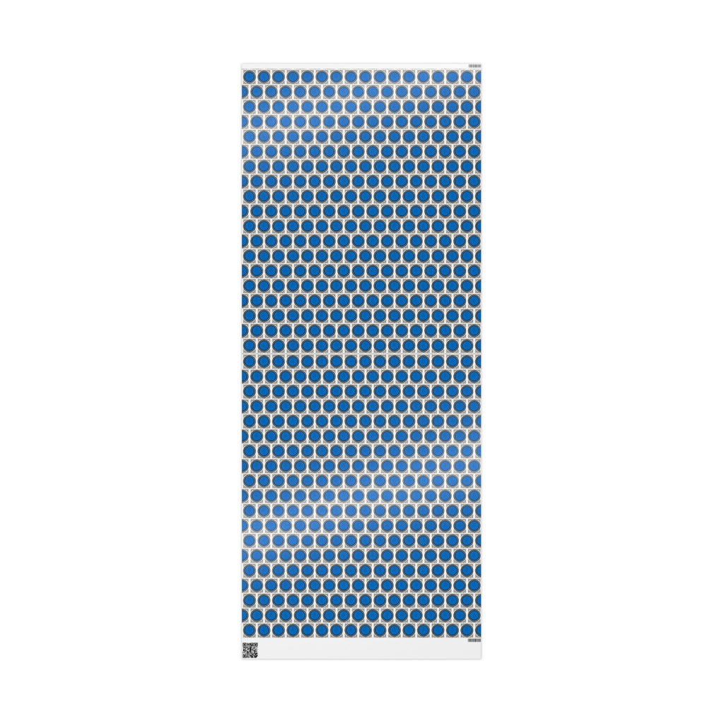 Blue Dot Printed Wrapping Paper